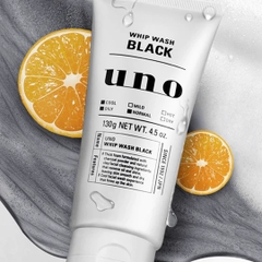Shiseido - Sữa Rửa Mặt Tạo Bọt Làm Sạch Bã Nhờn, Bụi Bẩn UNO Whip Wash Black 130gr
