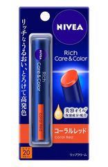 Nivea - Son Dưỡng Rich & Care Coral Red SPF20 PA++ Màu Đỏ Cam