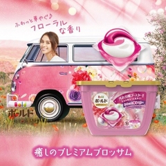 Viên giặt Gelball Renoa Happiness 16 viên (hồng)