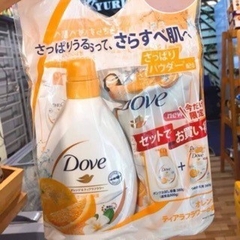DOVE_Sữa tắm DOVE chai 380ml tặng túi 360ml Hương cam&hoa đại
