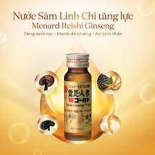 Menard - Nước Sâm Linh Chi Reishi Ginseng Phục Hồi Thể Lực Tăng Đề Kháng (10 Chai x 50ml)