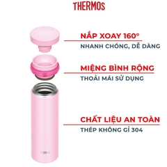 Thermos - Bình Nước Giữ Nhiệt Thermos Nhật Bản 500ml (Màu Hồng) Nắp Xoay