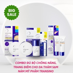 Transino Nhật Bản - Combo Đủ Bộ Chống Nắng, Trang Điểm Cho Da Thâm Sạm Nám Mỹ Phẩm