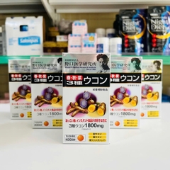 Noguchi - Viên Nghệ Giải Rượu, Giải Độc Tố Gan 240 Viên 1800mg Three Turmerics Noguchi