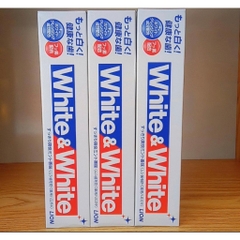 White & White Lion - Combo 3 Tuýp Kem Đánh Răng Trắng Răng 150g Nhật Bản