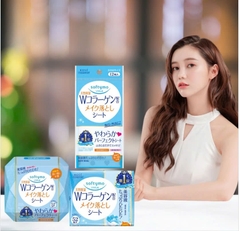 Kose Cosmeport - Set 12 Khăn Ướt Tẩy Trang Dưỡng Ẩm Bổ Sung Collagen