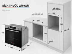 Lò hấp kèm nướng Bosch HQA574ES3 Series 4 – 71L