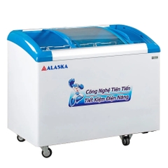 Tủ kem Alaska KC-203S mặt kính cong 203 lít