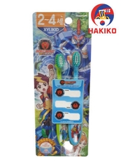 Bàn Chải Đánh Răng Cho Bé Hình Robot Mecard Từ 2 -4 Tuổi Set 2 Cái Hàn Quốc 빠샤메카 칫솔(2-4세) 2P