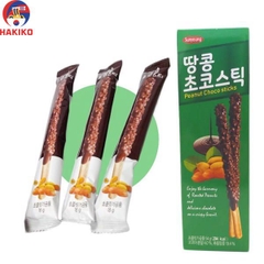 Bánh Quy Que Đậu Phộng Socola Sunyoung Hàn Quốc  54G 선영 땅콩초코스틱  그린박스