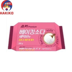 Bánh xà phòng giặt banking soda 200g màu hồng Hàn Quốc 베이킹소다 세탁비누