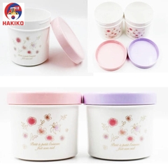 Hộp Nhựa Nắp Vặn Mẫu Hoa 650Ml Nhật Bản