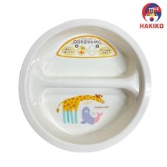 Khay Ăn Chia 2 Ngăn Cho Bé, Có Đế Chống Trượt Nakano Nhật Bản