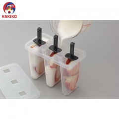 Khuôn Làm Kem 3 Chiếc Inomata (Nhựa Trong) Nhật Bản