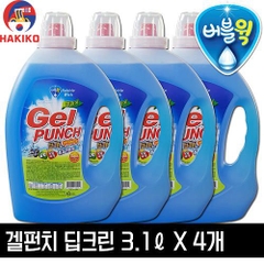 Nước giặt quần áo siêu sạch Bubble Wick gel punch can 3100ml Hàn Quốc액체세제