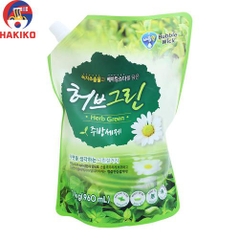 Nước rửa chén bát bạc hà túi 960ml (1 Kg) Bubble Wick Hàn Quốc 허브그린 주방세제