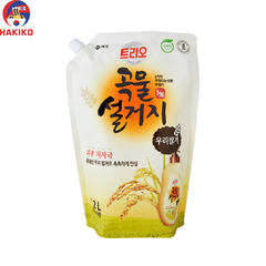 Nước rửa chén bát cám gạo Aekyung Hàn quốc túi 1.2L  트리오곡물 설거지