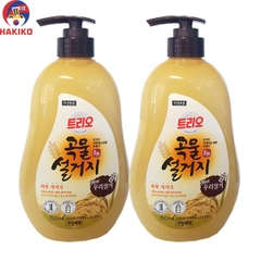 Nước rửa chén bát lúa mạch Aekyung Hàn Quốc chai 750ml  트리오곡물 설거지