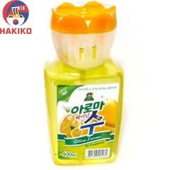 Nước thơm phòng Sandokkaebi hương chanh Hàn Quốc 400ml hình lọ hoa 아로마수 레몬