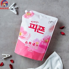 Nước xả vải hương hoa hồng túi 2100ml Pigeon Hàn Quốc핑크로즈 섬유유연제