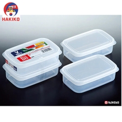 Set 2 Hộp Nhựa Nắp Dẻo 450Ml Nakaya Nhật Bản