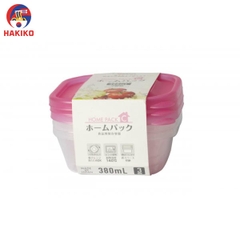 Set 3 Hộp Nhựa Đựng Thực Phẩm 380Ml Nhật Bản
