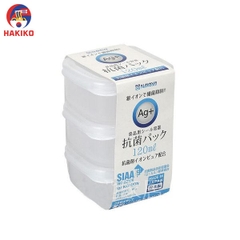 Set 3 Hộp Nhựa Nắp Dẻo, Kháng Khuẩn 120Ml Nhật Bản Nakaya