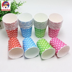 Set 30 Cốc Giấy Chấm Bi Dung Tích 100Ml Nhật Bản