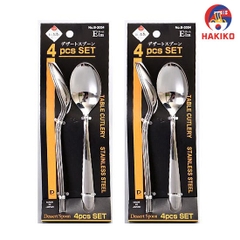 Set 4 Thìa Inox Cao Cấp Cỡ To Pearl Life Nhật Bản