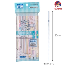 Set 50 Ống Hút Nhật Bản 25Cm Có Nắp Gập