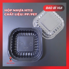HỘP ĐẾ ĐEN VUÔNG HT12 - LỐC 50