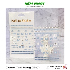 Sticker Dán Móng Channel Xanh Dương DH452