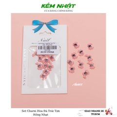 Set Charm Hoa Đá Trái Tim