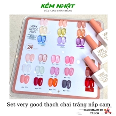 Set Very Good Thạch 24 Màu Chai Trắng Nắp Cam