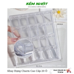 Khay Đựng Charm 20 Ô Chữ Nhật Cao Cấp - Siêu Cứng