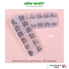 Khay Đá Chân Keo Lưới Mixsize - Màu Vàng Nhạt