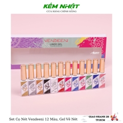Set Cọ Nét Vendeeni 12 Màu, Gel Vẽ Nét