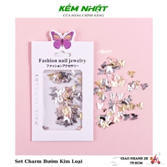 Set charm bướm kim loại