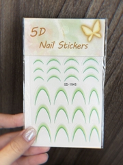 Sticker dán móng kiểu french nhiều màu