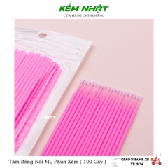 Tăm Bông Nối Mi, Phun Xăm ( 100 cây )