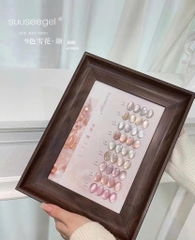 Set sơn mắt mèo 9 chai SuuSee ánh nước tone hồng nude