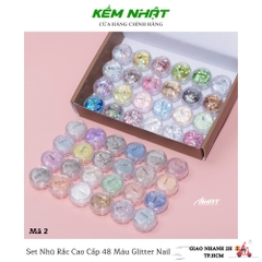 Set Nhũ Rắc Cao Cấp 48 Màu Glitter Nail