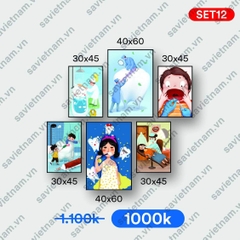 Set tranh nha khoa hoạt hình siêu đẹp