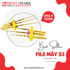 File máy nội nha - File máy dẻo kháng gãy S3 Gold (MUA 10 TẶNG 1)
