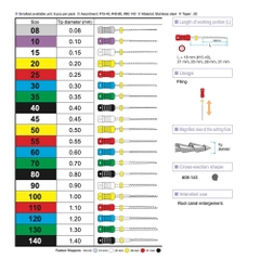 Trâm dũa dẻo Niti H-Files Mani (Hộp 6 cây)