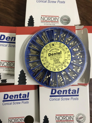 Chốt kim loại vàng Dental Nordin - Hộp 120 cái