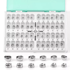 Chụp thép trẻ em Primary Molar Crown - Bộ 48 cái