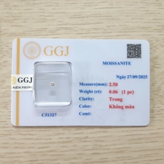 Đá gắn Răng - Kim Cương Nhân Tạo Mỹ (Vỉ 1 viên) - Đế nhọn