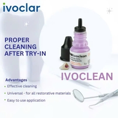 Dung dịch làm sạch phục hình sứ Ivoclean - Ivoclar Vivadent - Lọ 5g
