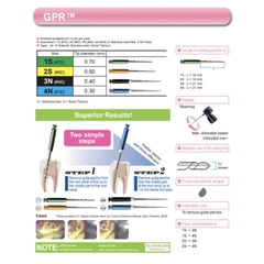 File lấy Gutta Percha trong tái điều trị tủy GPR - Mani